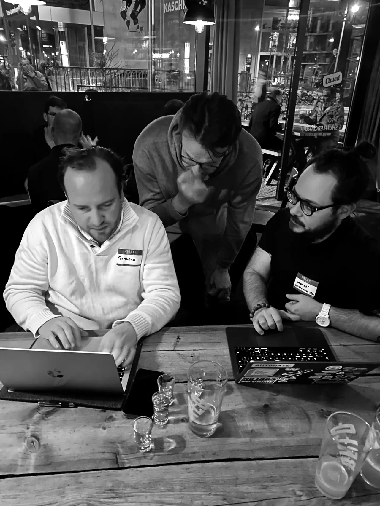 Building together on a laptop