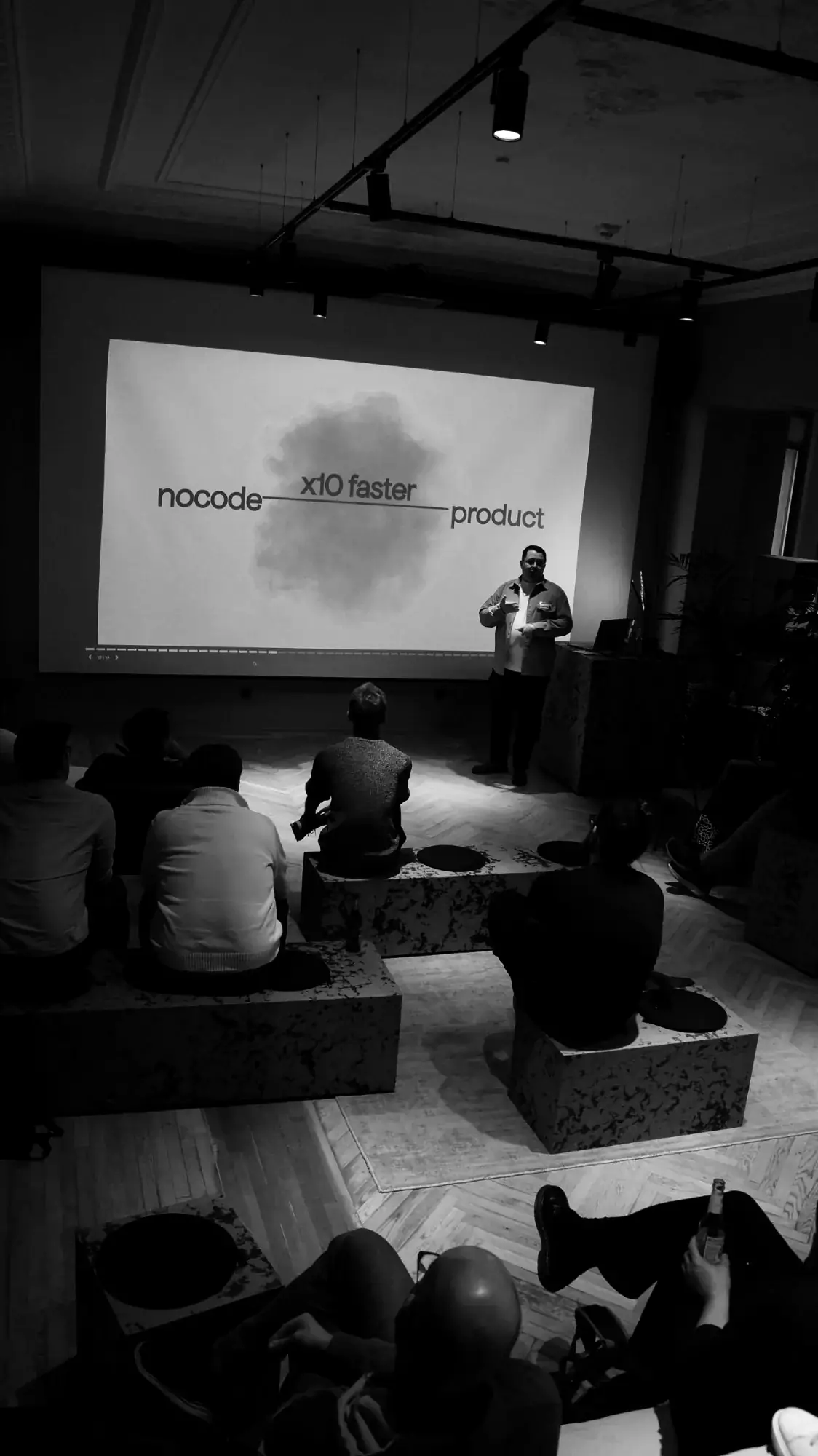 Talk in front of a full room