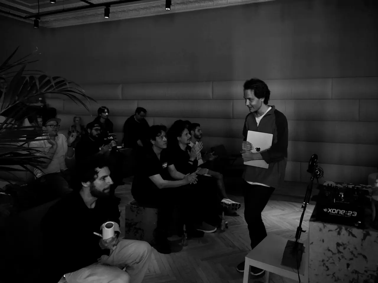 Listeners during a talk