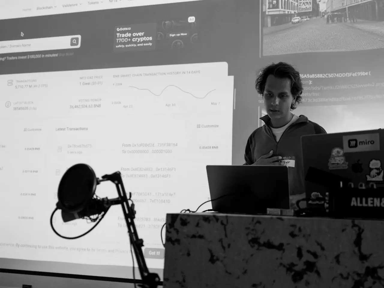 Live demo on a laptop