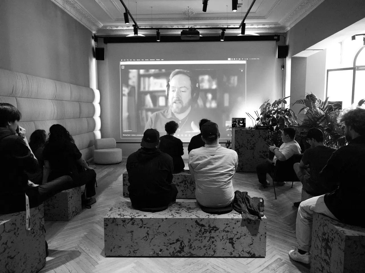 Remote speaker on screen