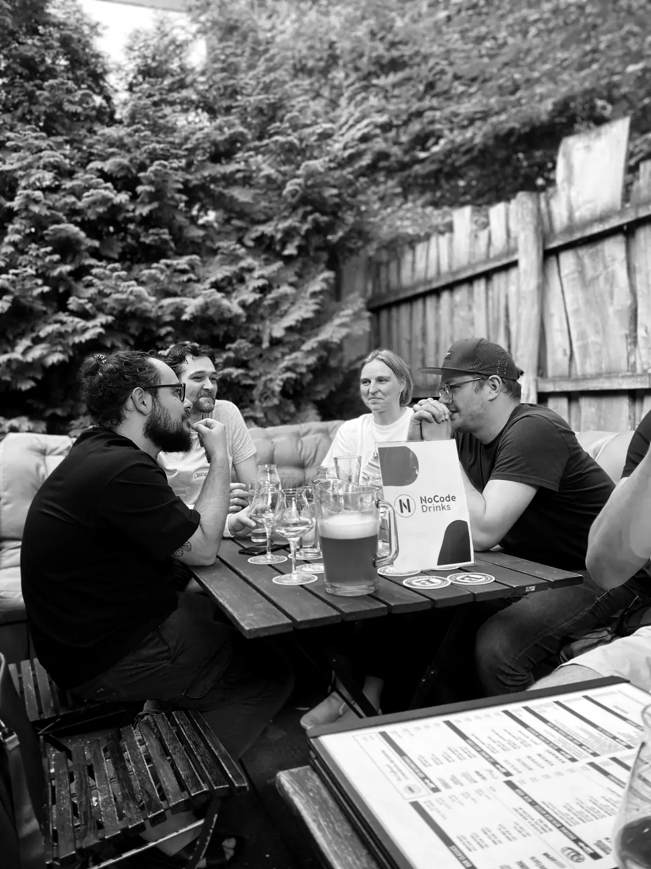 A table in the beer garden