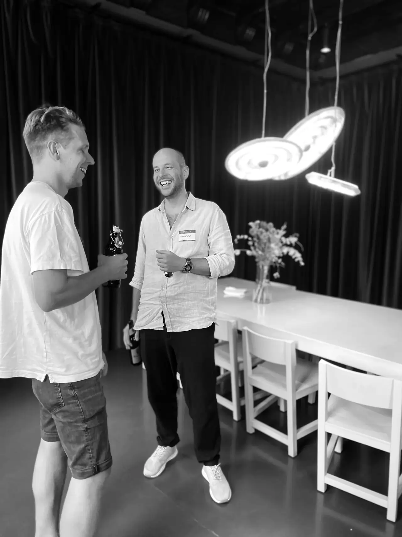 Conversation in the green room