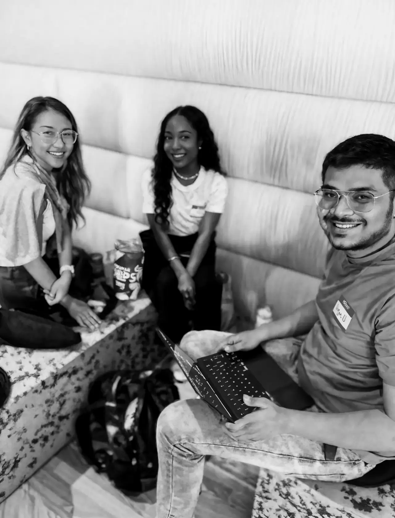 Conversation over a laptop