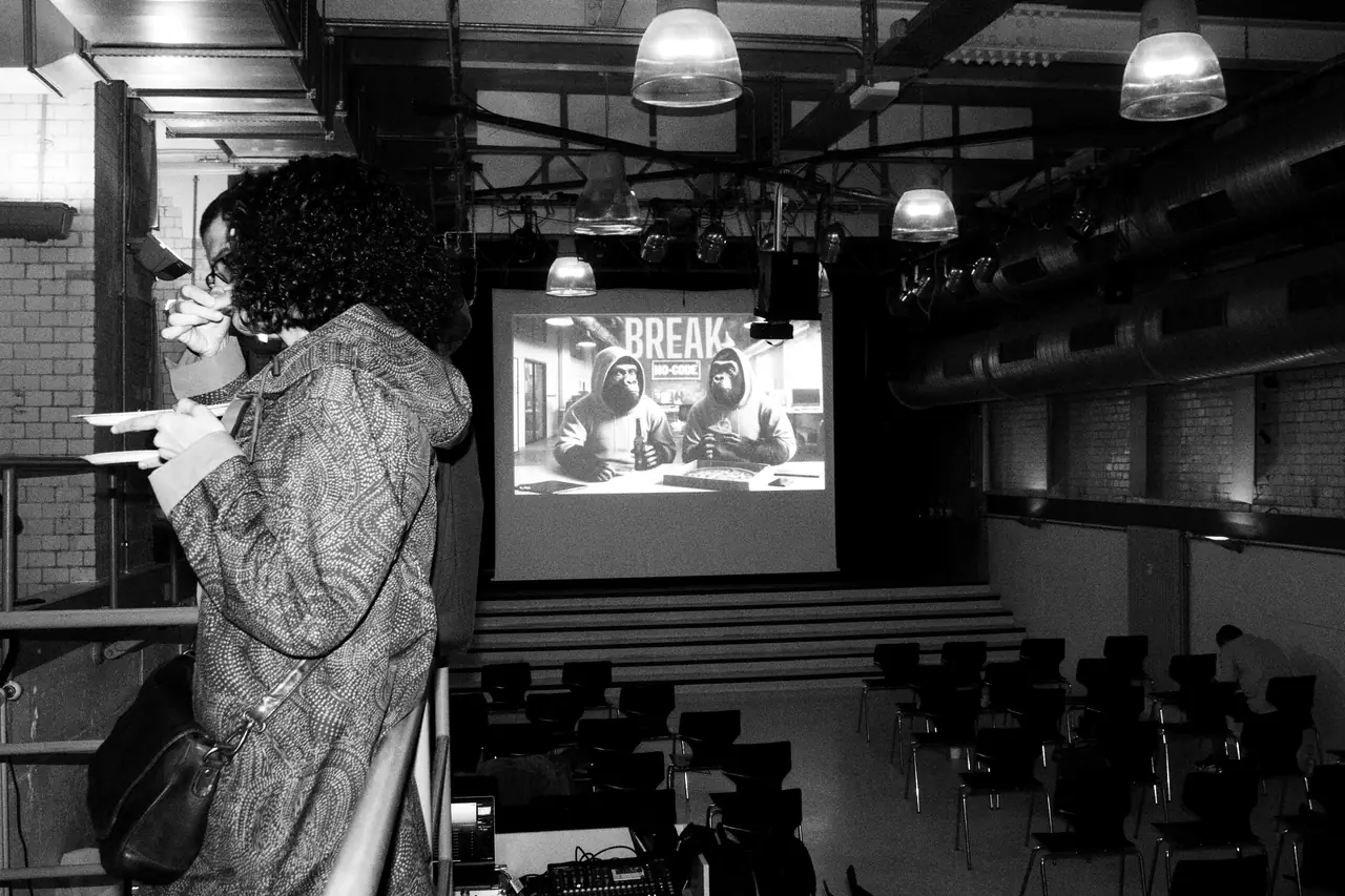 The screen at Clinker Lounge