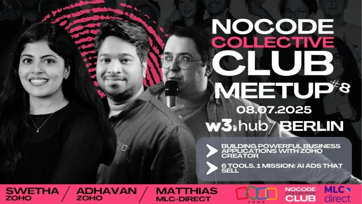 Poster #8: NoCode Collective Club Meetup | Zoho Creator Edition