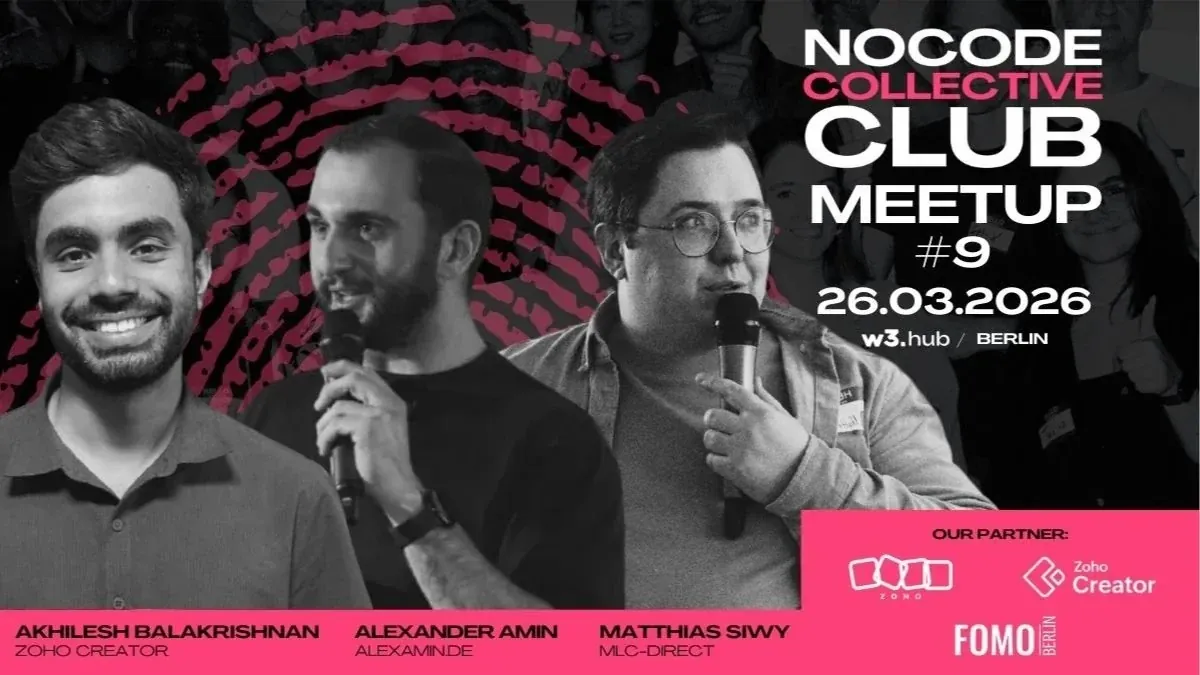 Poster #9: NoCode Collective Club Meetup | Zoho Creator Edition